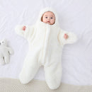 winter baby white hoodie